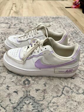 Nike Women's Air Force 1 Low White with Lavender Accents